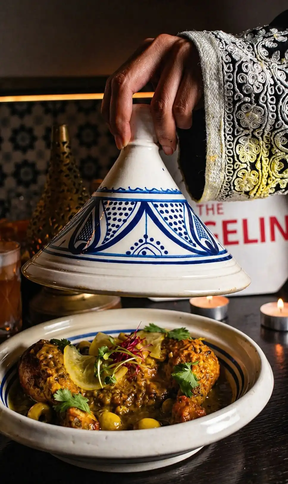 Moroccan chicken tagine with preserved lemons and olives — halal certified