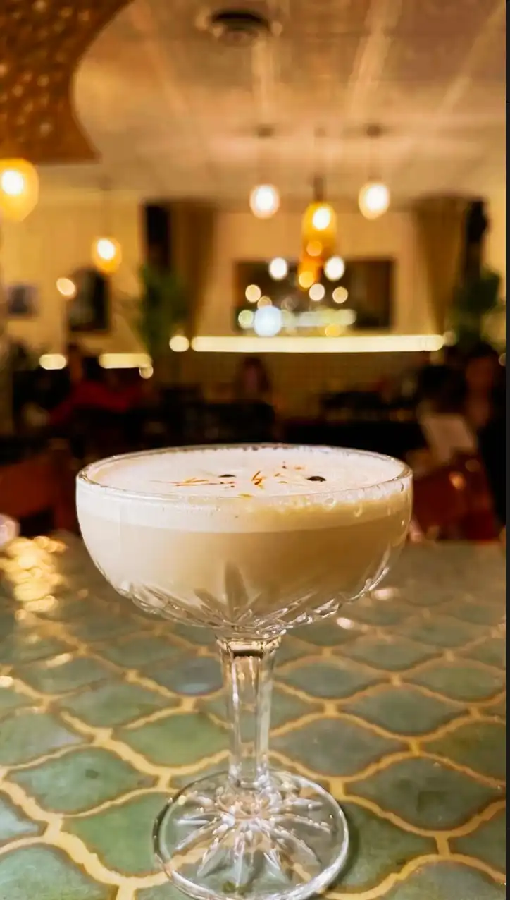 Signature cocktail at Moltaqa Restaurant Vancouver