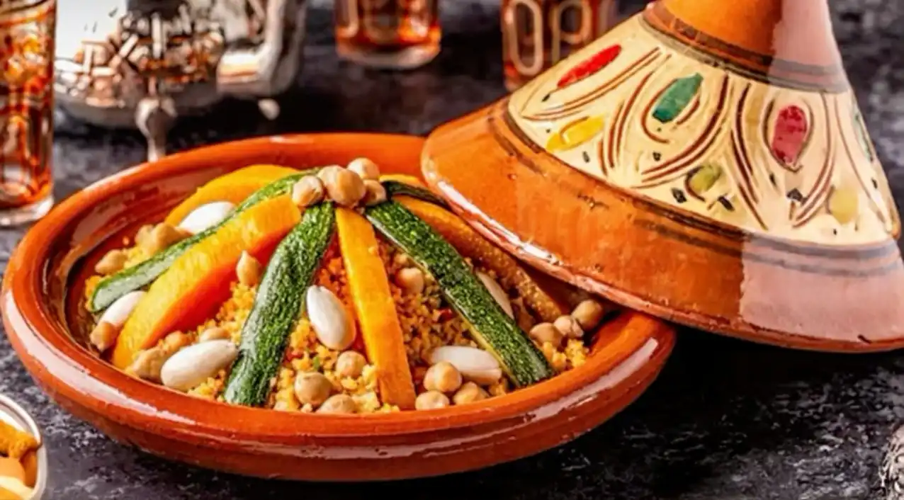 Vegetable Couscous at Moltaqa Moroccan Restaurant Vancouver