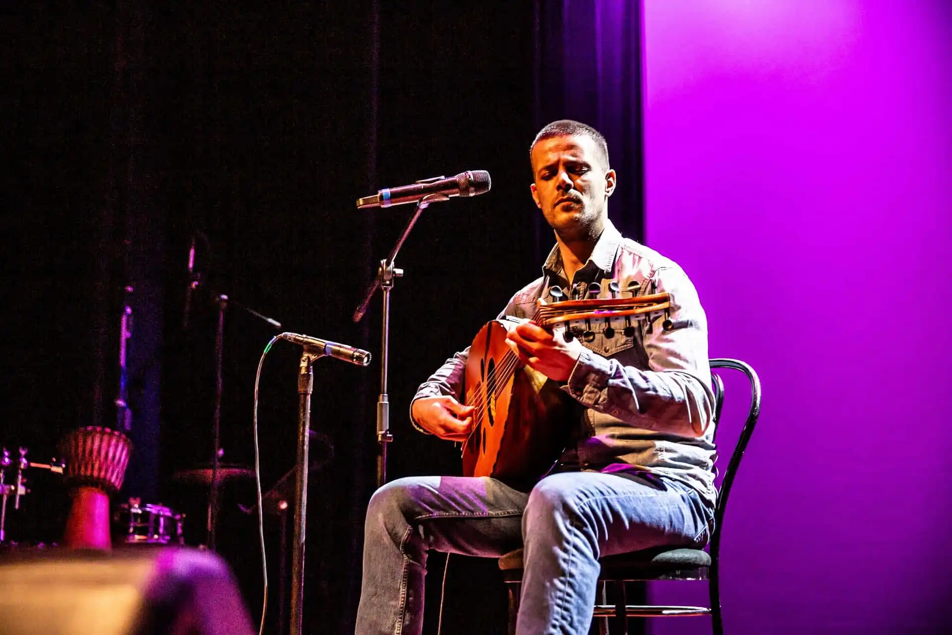 Live oud music by Mouhannad Loth at Moltaqa Moroccan Restaurant Yaletown Vancouver